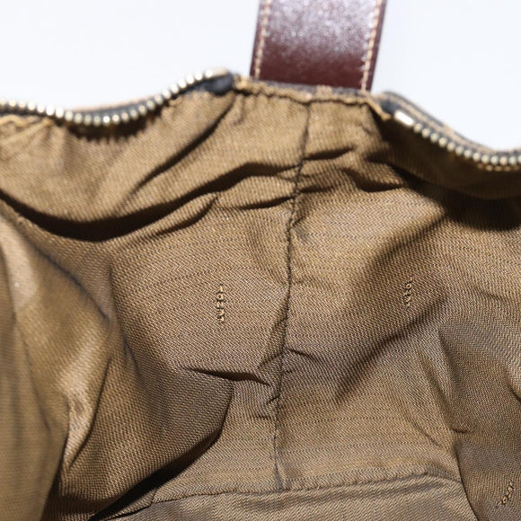 FENDI Zucca Canvas Hand Bag Black Brown Auth 210450