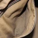 FENDI Zucca Canvas Hand Bag Black Brown Auth 210450-26
