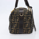 FENDI Zucca Canvas Hand Bag Black Brown Auth 210450-5