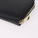 Salvatore Ferragamo Wallet Leather Black Gold Auth 210452M-11