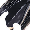 Salvatore Ferragamo Wallet Leather Black Gold Auth 210452M-17