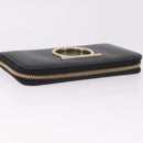 Salvatore Ferragamo Wallet Leather Black Gold Auth 210452M-6