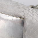 GUCCI GG Canvas Tote Bag Silver 131231 Auth 210453-16