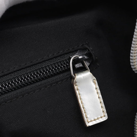 GUCCI GG Canvas Tote Bag Silver 131231 Auth 210453