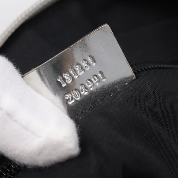 GUCCI GG Canvas Tote Bag Silver 131231 Auth 210453