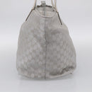 GUCCI GG Canvas Tote Bag Silver 131231 Auth 210453-5