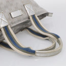 GUCCI GG Canvas Tote Bag Silver 131231 Auth 210453-7
