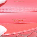 CHANEL Matelasse Chain Wallet Bag Lamb Skin Pink Gold CC Auth 210454SAM-18