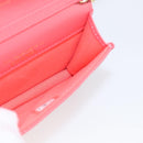 CHANEL Matelasse Chain Wallet Bag Lamb Skin Pink Gold CC Auth 210454SAM-20