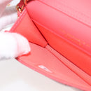 CHANEL Matelasse Chain Wallet Bag Lamb Skin Pink Gold CC Auth 210454SAM-21