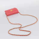 CHANEL Matelasse Chain Wallet Bag Lamb Skin Pink Gold CC Auth 210454SAM-7