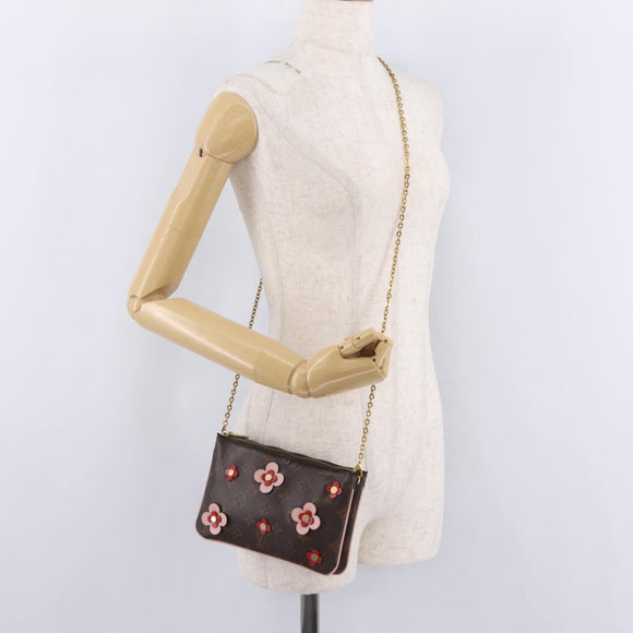 LOUIS VUITTON Monogram Pochette Double Zip Shoulder Bag M63905 LV Auth 210458A