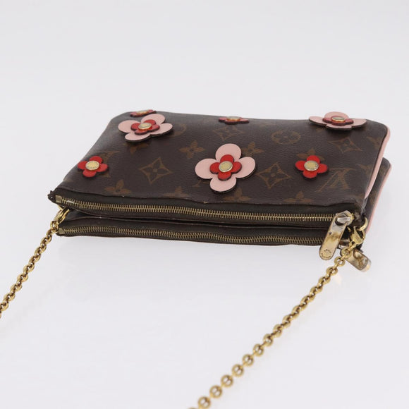LOUIS VUITTON Monogram Pochette Double Zip Shoulder Bag M63905 LV Auth 210458A