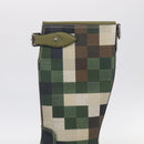 LOUIS VUITTON Damier Graphic Pixel long Boots 9 1/2 Green LV Auth 210459M-24