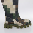 LOUIS VUITTON Damier Graphic Pixel long Boots 9 1/2 Green LV Auth 210459M-26