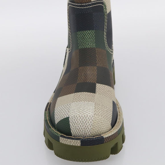 LOUIS VUITTON Damier Graphic Pixel long Boots 9 1/2 Green LV Auth 210459M