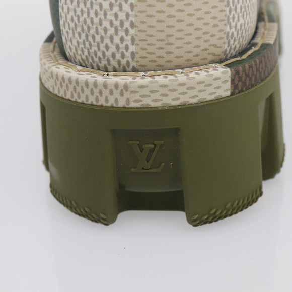 LOUIS VUITTON Damier Graphic Pixel long Boots 9 1/2 Green LV Auth 210459M