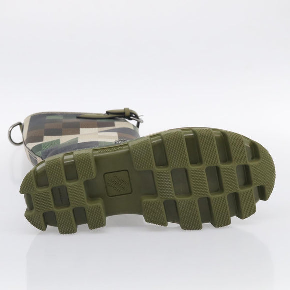 LOUIS VUITTON Damier Graphic Pixel long Boots 9 1/2 Green LV Auth 210459M