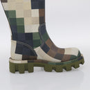 LOUIS VUITTON Damier Graphic Pixel long Boots 9 1/2 Green LV Auth 210459M-5