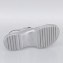 LOUIS VUITTON Sandals Leather 37 Silver LV Auth 210460M-8