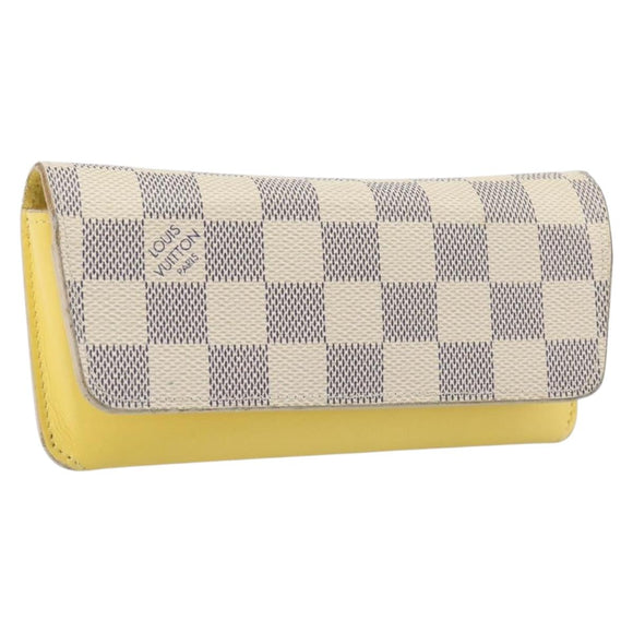 LOUIS VUITTON Damier Azur Etui Lunette Woody Glasses Case GI0388 LV Auth 210462A