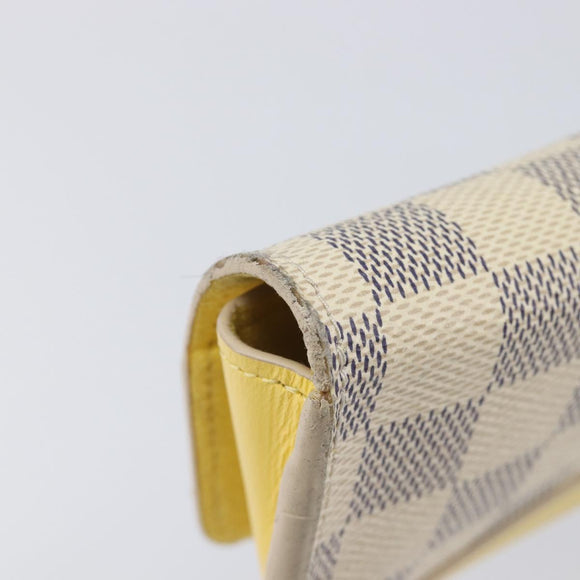 LOUIS VUITTON Damier Azur Etui Lunette Woody Glasses Case GI0388 LV Auth 210462A
