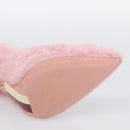 LOUIS VUITTON Pumps Leather Mouton 34 1/2 Pink LV Auth 210464M-10