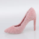 LOUIS VUITTON Pumps Leather Mouton 34 1/2 Pink LV Auth 210464M-15