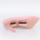LOUIS VUITTON Pumps Leather Mouton 34 1/2 Pink LV Auth 210464M-19