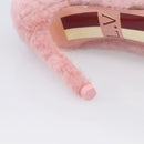LOUIS VUITTON Pumps Leather Mouton 34 1/2 Pink LV Auth 210464M-20