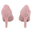 LOUIS VUITTON Pumps Leather Mouton 34 1/2 Pink LV Auth 210464M-3