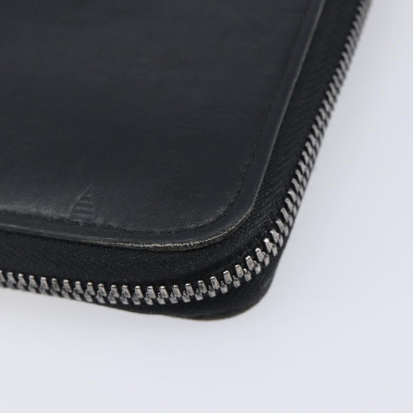 LOUIS VUITTON Monogram Shadow Zippy Wallet Vertical Black M62902 LV Auth 210467