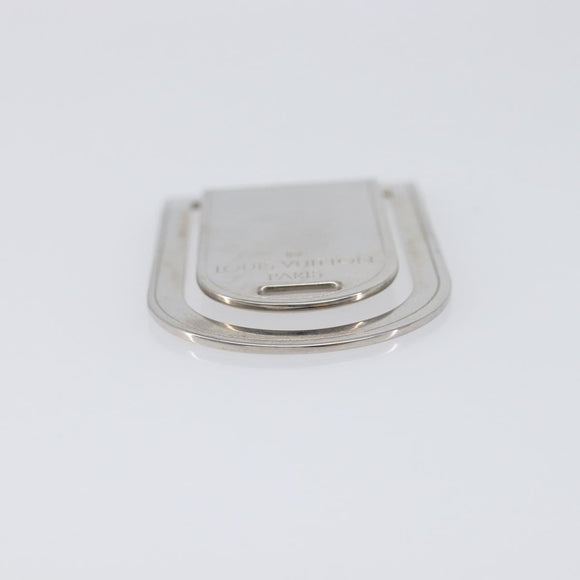 LOUIS VUITTON Avieport Address Money Clip metal Silver M65067 LV Auth 210468