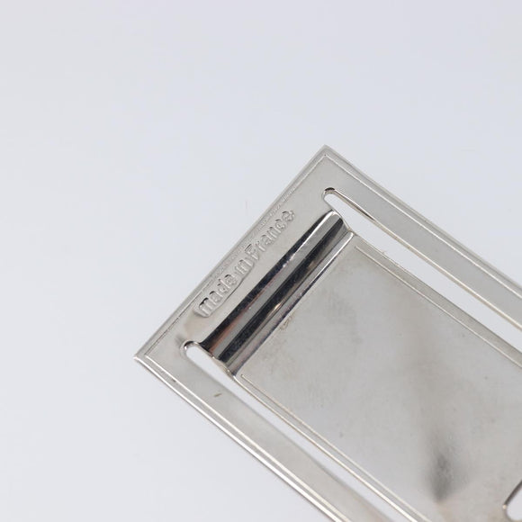 LOUIS VUITTON Avieport Address Money Clip metal Silver M65067 LV Auth 210468