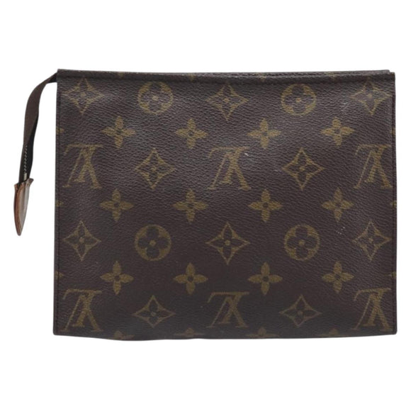 LOUIS VUITTON Monogram Poche Toilette 19 Pouch M47544 LV Auth 210470