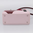 Christian Dior Lady Dior Medium Hand Bag Leather 2way Pink Silver Auth 210471SAM-11