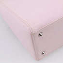 Christian Dior Lady Dior Medium Hand Bag Leather 2way Pink Silver Auth 210471SAM-15