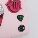 Christian Dior Lady Dior Medium Hand Bag Leather 2way Pink Silver Auth 210471SAM-19