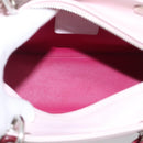 Christian Dior Lady Dior Medium Hand Bag Leather 2way Pink Silver Auth 210471SAM-22
