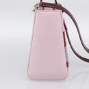 Christian Dior Lady Dior Medium Hand Bag Leather 2way Pink Silver Auth 210471SAM-4