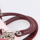 Christian Dior Lady Dior Medium Hand Bag Leather 2way Pink Silver Auth 210471SAM-8