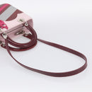 Christian Dior Lady Dior Medium Hand Bag Leather 2way Pink Silver Auth 210471SAM-9