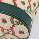 GUCCI 100th Anniversary Shoulder Bag Canvas Green Gold Tone 676682 Auth 210482V-10