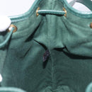 GUCCI 100th Anniversary Shoulder Bag Canvas Green Gold Tone 676682 Auth 210482V-19