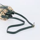 GUCCI 100th Anniversary Shoulder Bag Canvas Green Gold Tone 676682 Auth 210482V-7