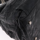 Christian Dior Canage Shoulder Bag Patent Leather Black Silver Auth 210486-12