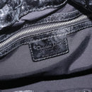 Christian Dior Canage Shoulder Bag Patent Leather Black Silver Auth 210486-16