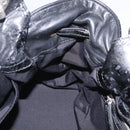 Christian Dior Canage Shoulder Bag Patent Leather Black Silver Auth 210486-19