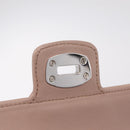 Miu Miu Studs Chain Shoulder Bag Leather Pink Silver Auth 210487V-18