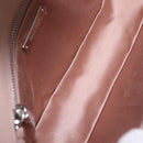 Miu Miu Studs Chain Shoulder Bag Leather Pink Silver Auth 210487V-20